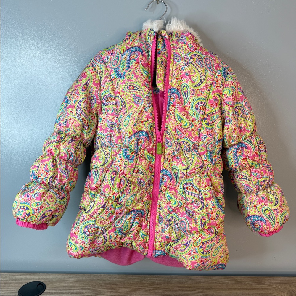 Vibrant Paisley Kids Puffer Jacket